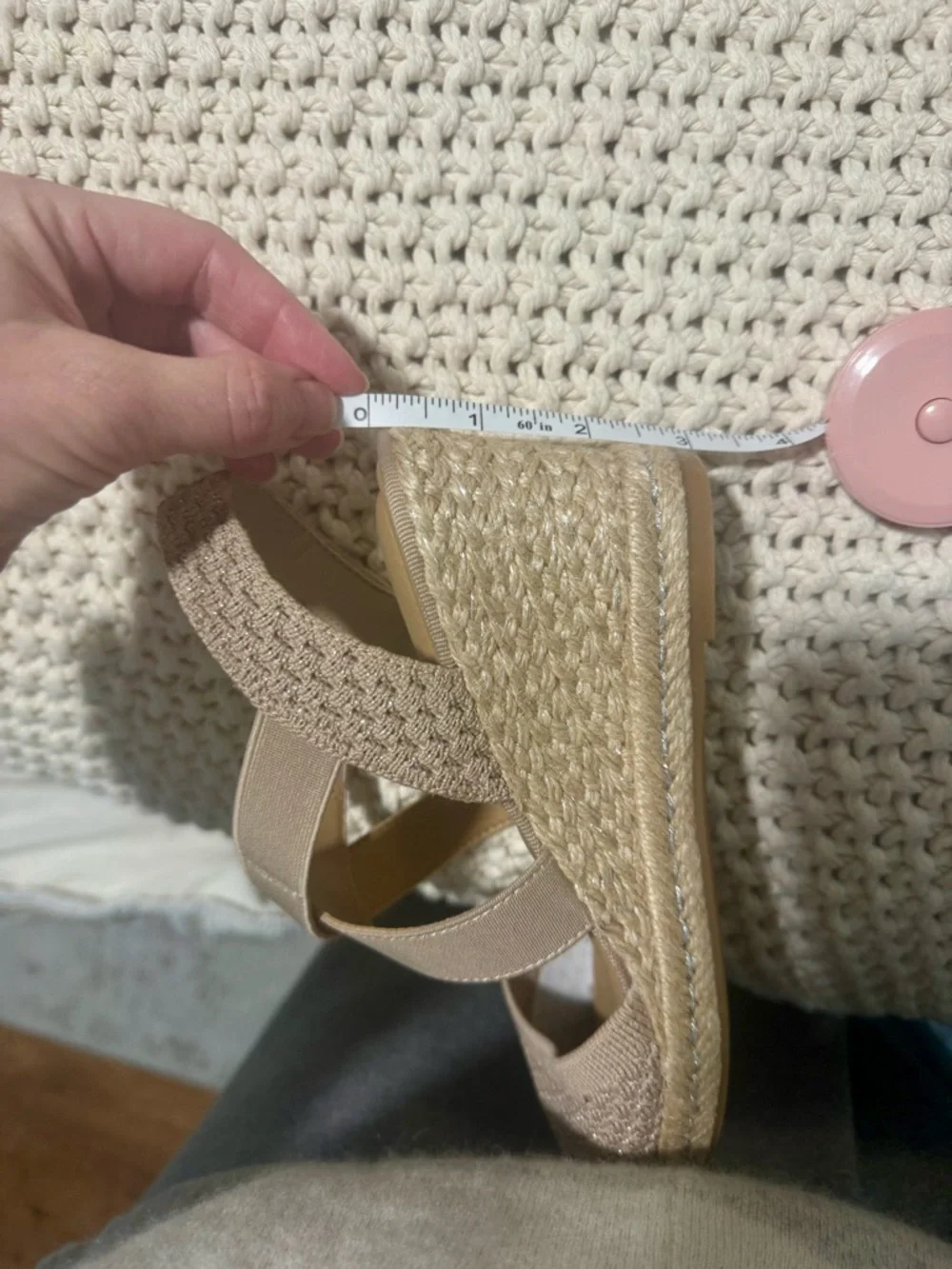 Kelly & Katie Cream Espadrille Ankle-Tie Wedge - Picture 8 of 8
